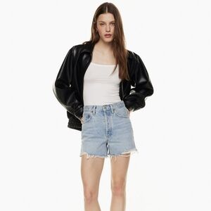 Agolde Dee High Rise Denim Jean Shorts Size 24
